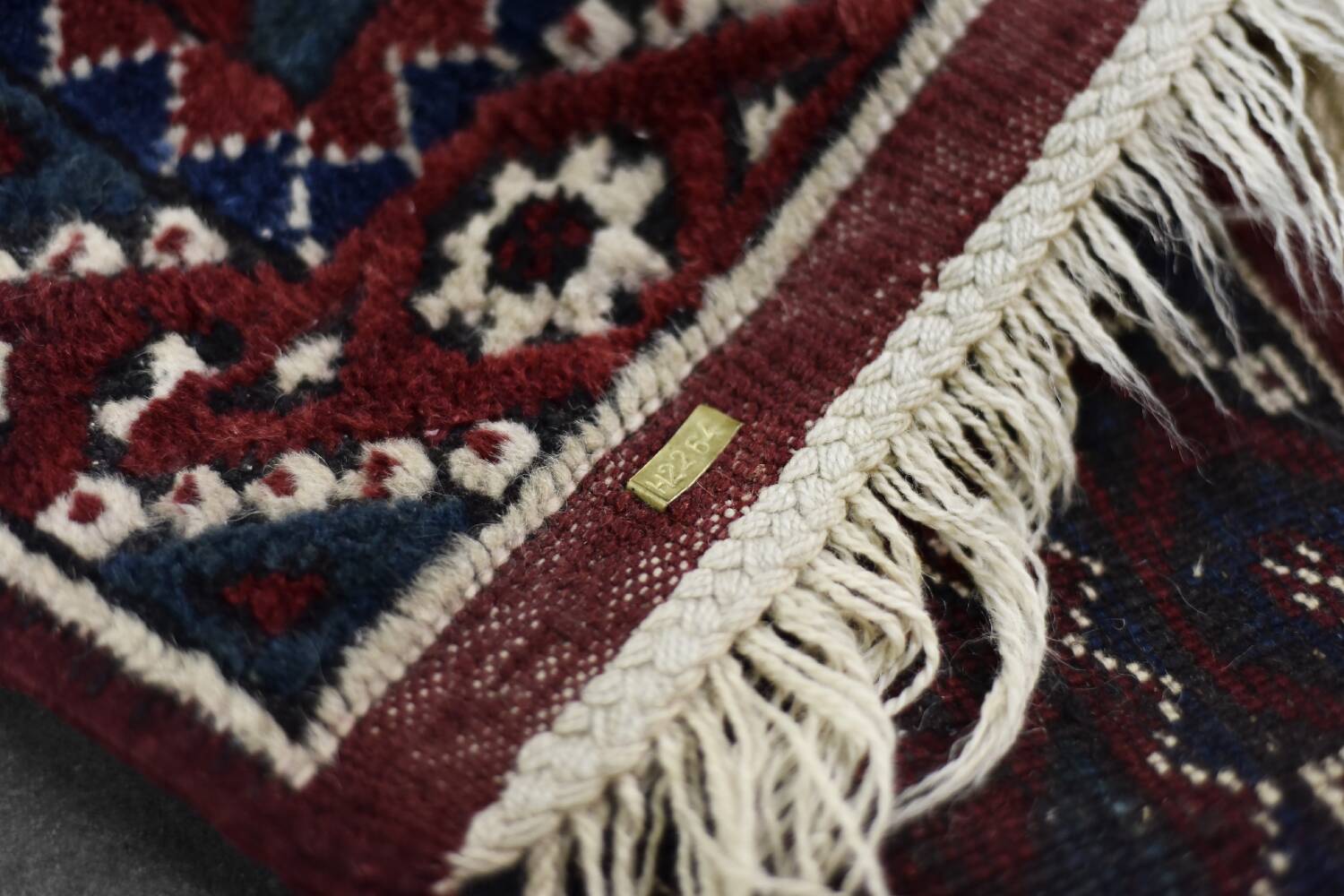 Vintage Red Hand-Woven Oriental Afghan Rug, 1970s