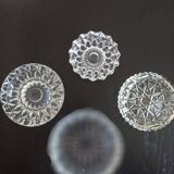Set of three vintage glass ashtrays