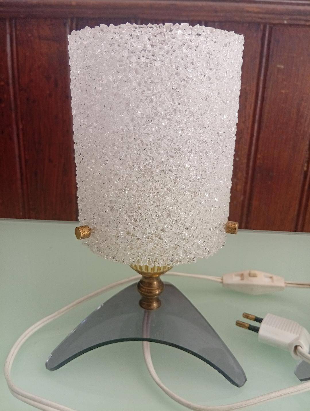 Set of 2 Perspex and Plexiglass lamps from the 1950s.