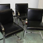 Suite of 4 BRNO armchairs, Mies Van Der Rohe, Knoll