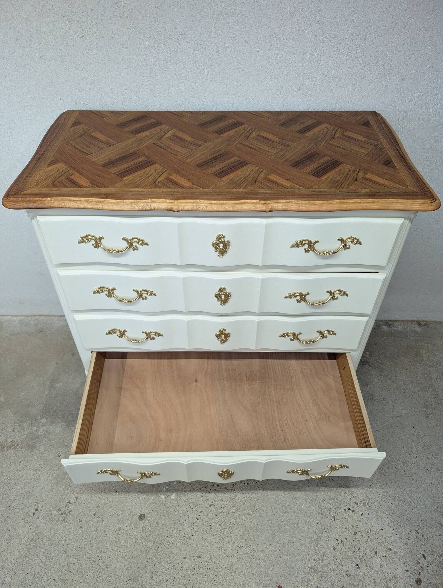 Vintage walnut commode refurbished