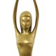 Abstract Image Nude Woman Ballerina Art Deco Style Brass 51cm
