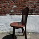 Lot of 4 vintage bistro chairs with slats in Thonet style.