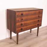 Commode en palissandre avec quatre tiroirs design Hvidt & Mølgaard