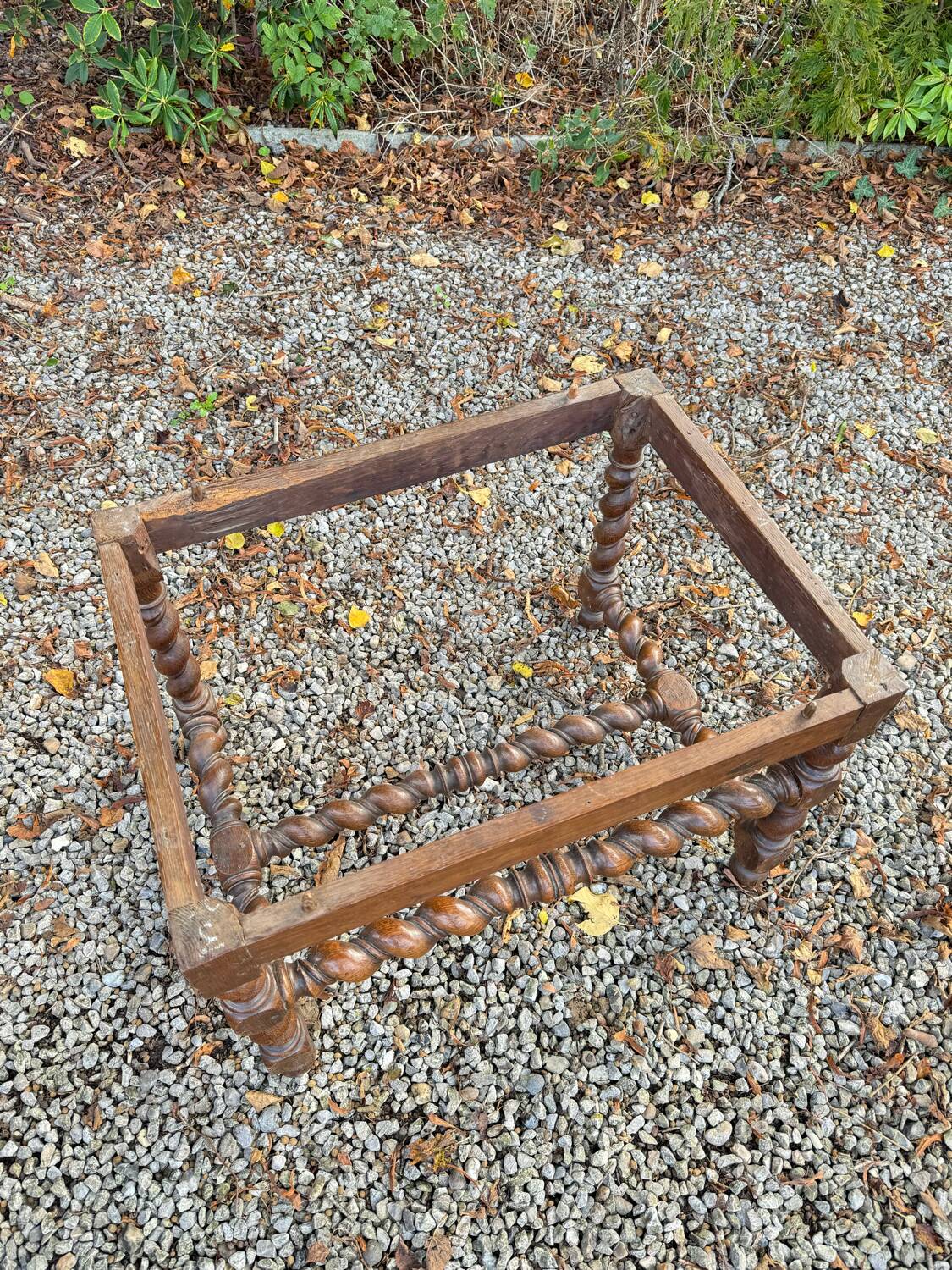 Wedding Chest and its Twisted Base in Oak 17th Century