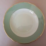 Plat creux Villeroy & Boch Mettlach céladon et or