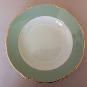 Shallow dish Villeroy & Boch Mettlach celadon and gold