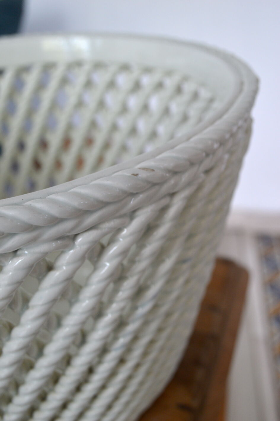 Vintage braided pot cover