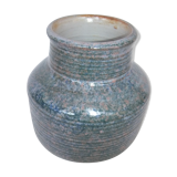 Ceramic ball vase signed Jean Pierre Gasnier dit Pierg Blue green pink