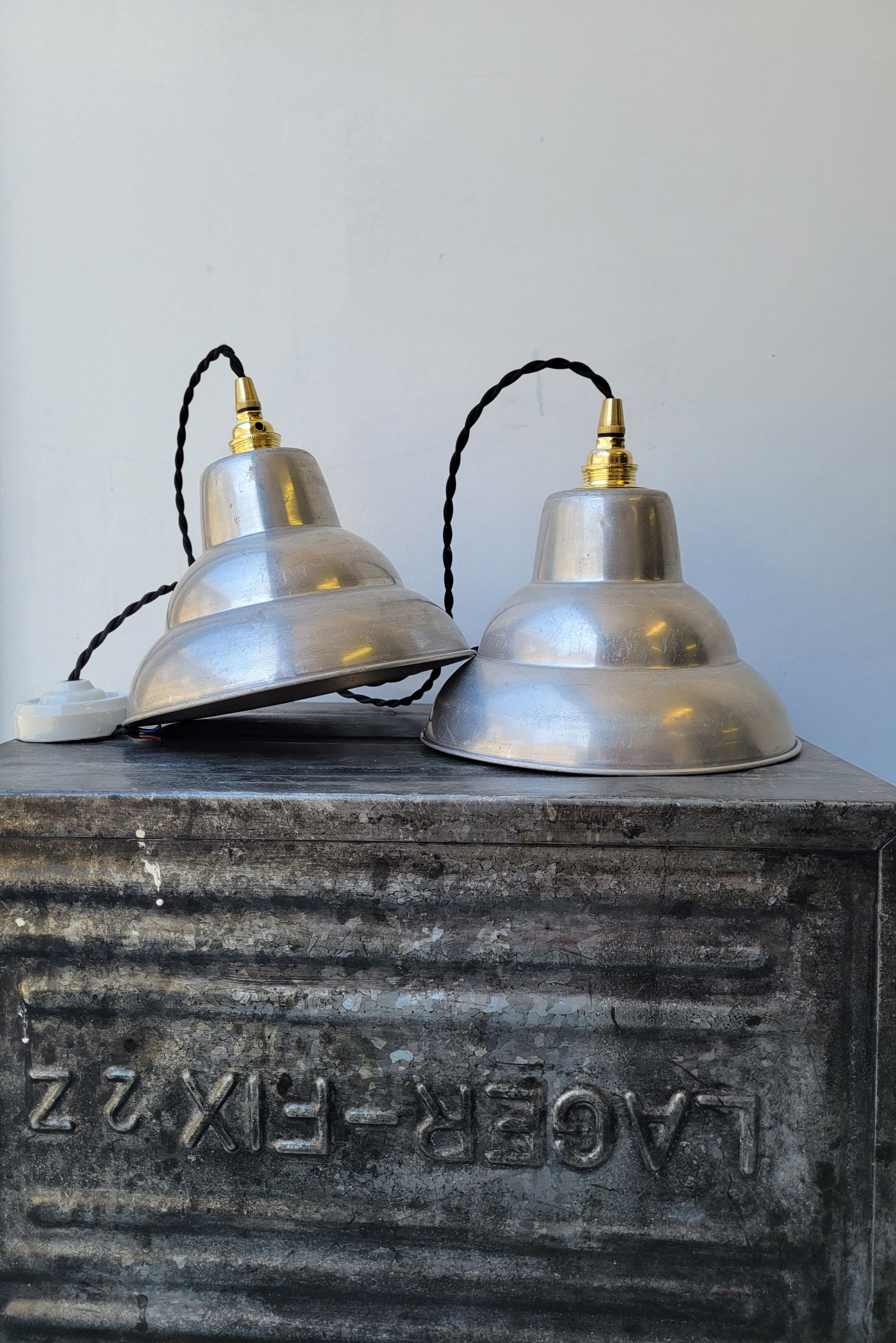 Duo of industrial hanging