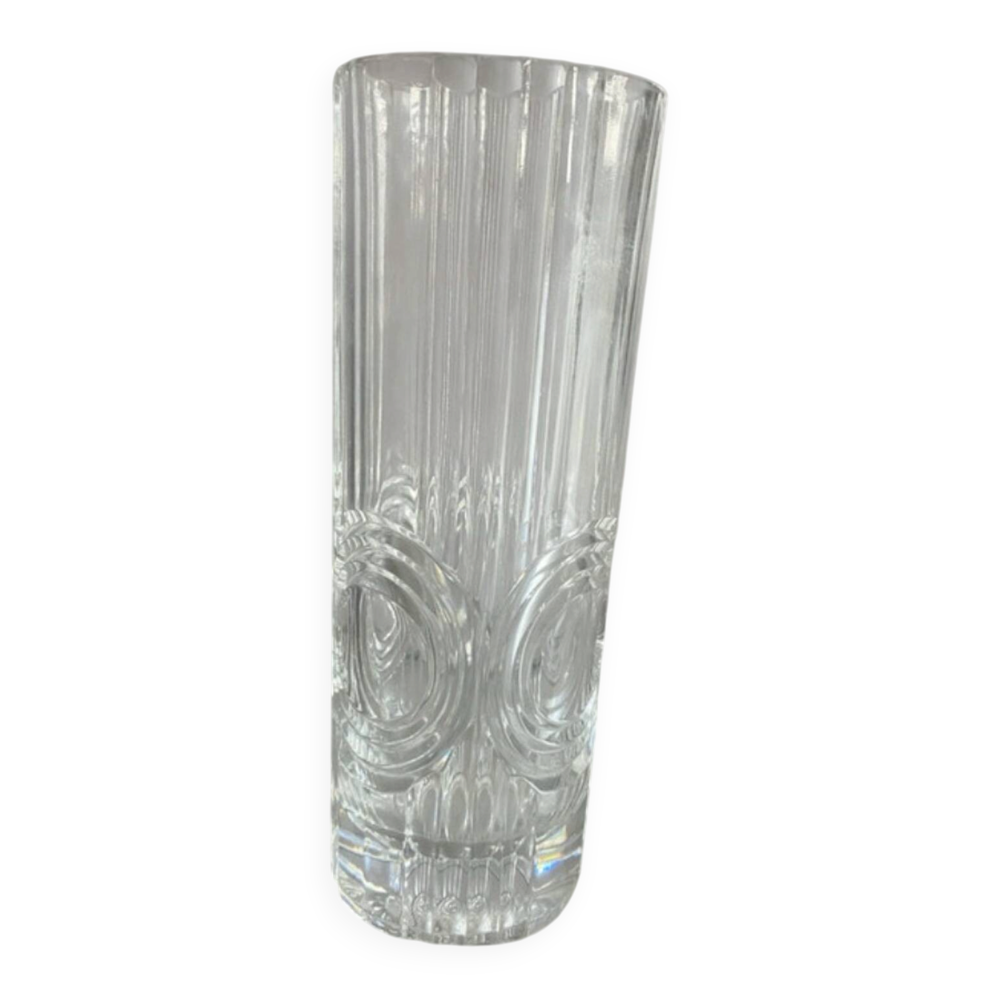 Crystal glass lentil vase