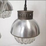 Cascade chandelier - vintage - aluminum and glass