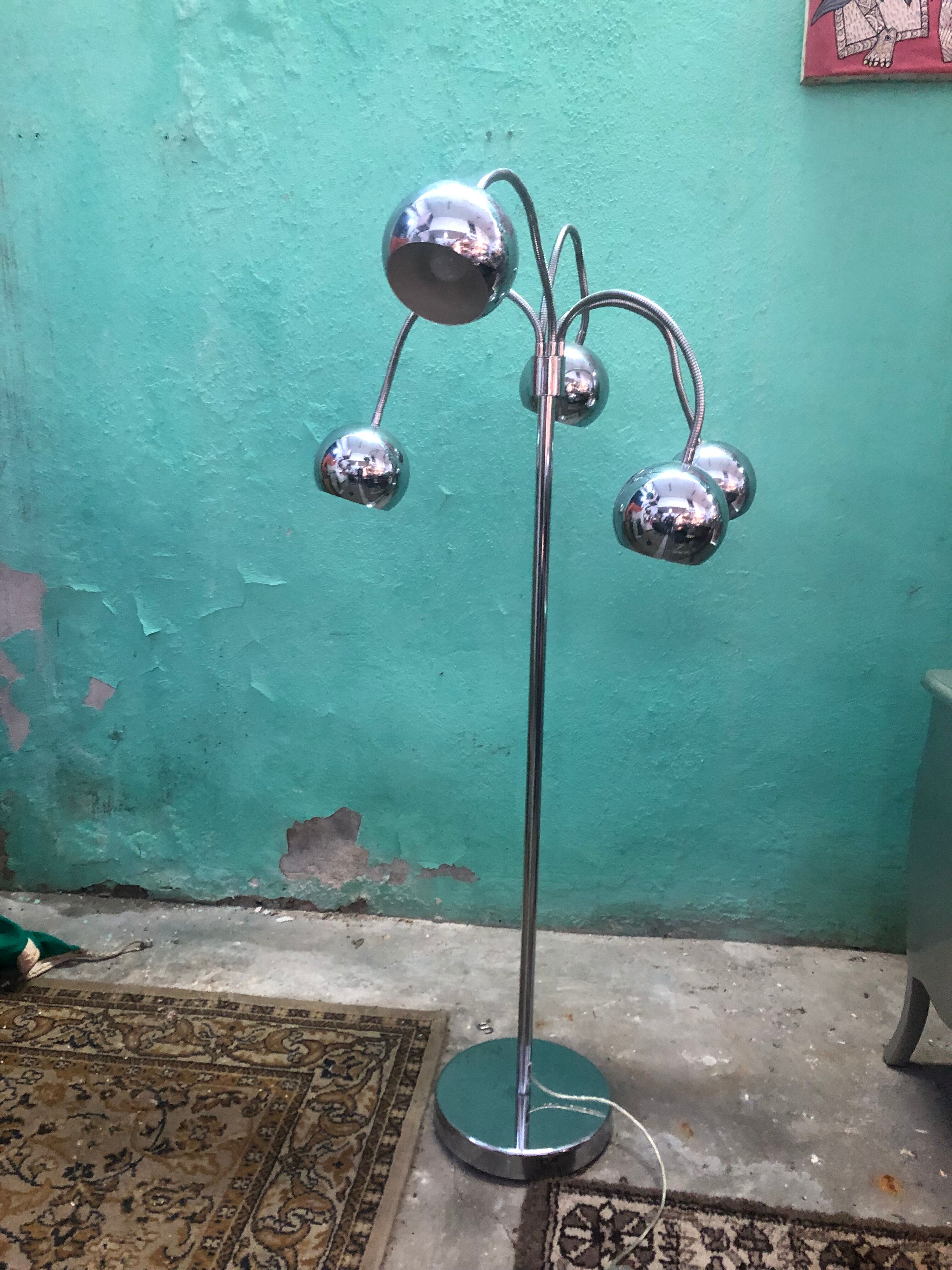 Design floor lamp from the 70s space age