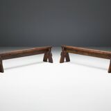 Bancs d'Art Populaire Brutaliste, France, 19ème Siècle