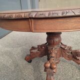 French table in extendable solid oak