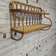 Rattan wall shelf