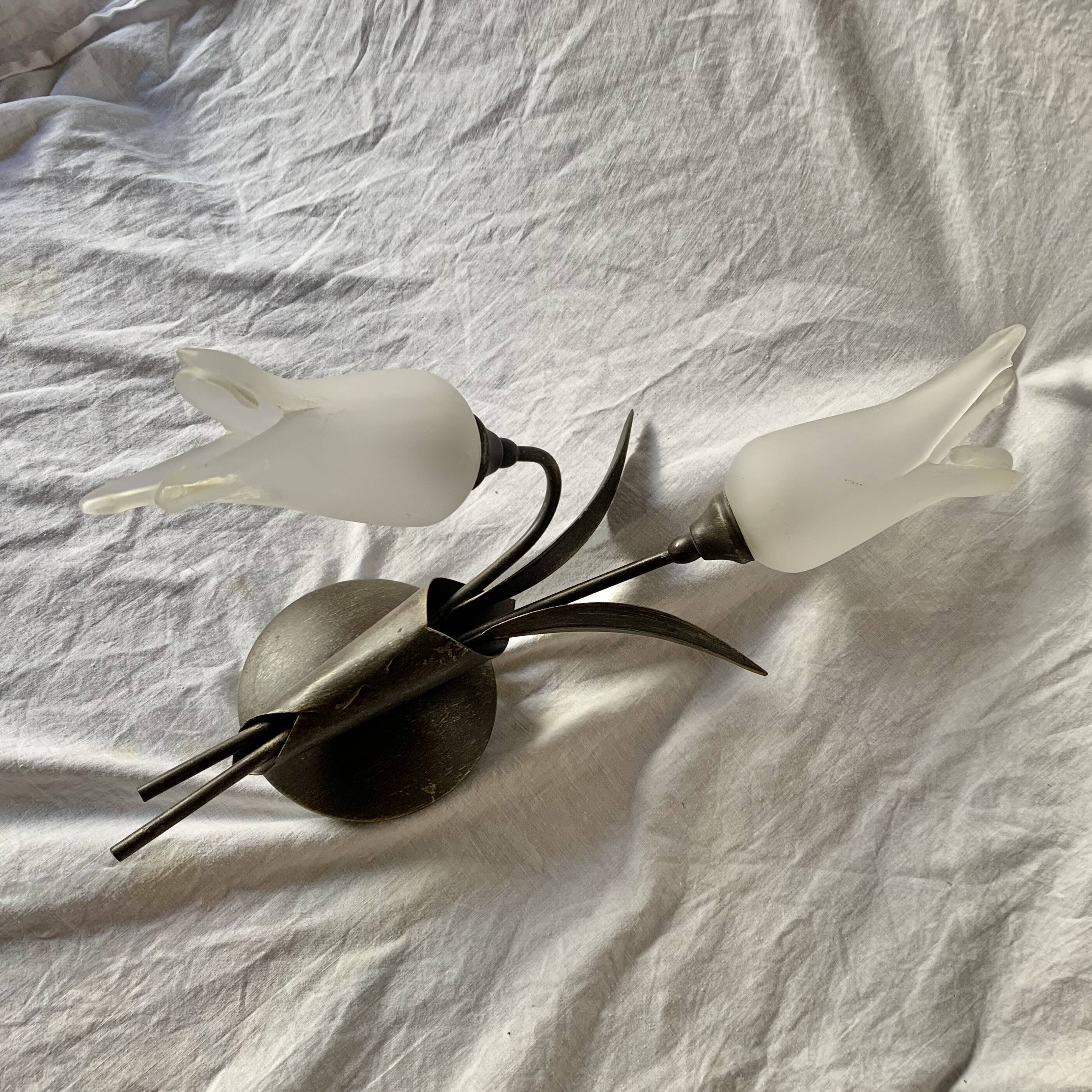 Vintage "tulip" wall light