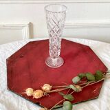 Small vintage crystal soliflore vase