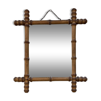 Miroir ancien effet bambou 44x50cm