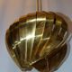 Lampe suspendue vintage en laiton par Louis Weisdorf pour Lyfa, années 1960