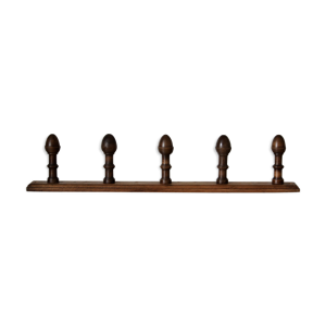 Porte manteau en bois tourné