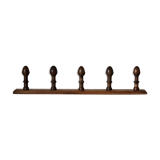 Turned wooden coat holder