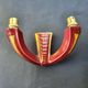 Ceramic wall lamp with Art Deco shades