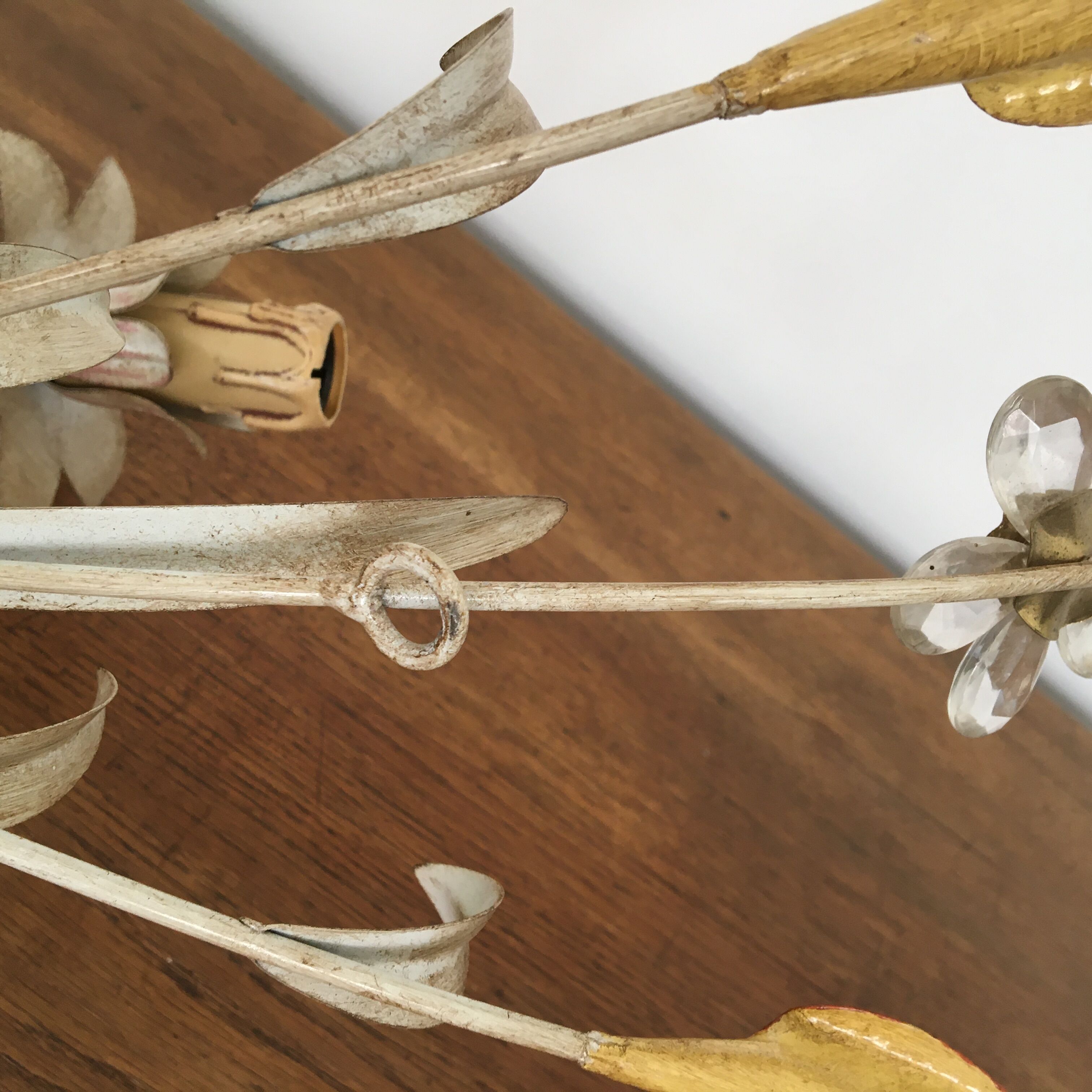 Pair of sconces in metal and glass