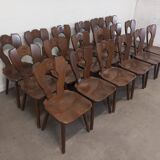 Set of 6 brutalist bistro chairs