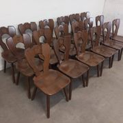 Set of 6 brutalist bistro chairs