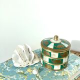 Mother-of-pearl and brass box