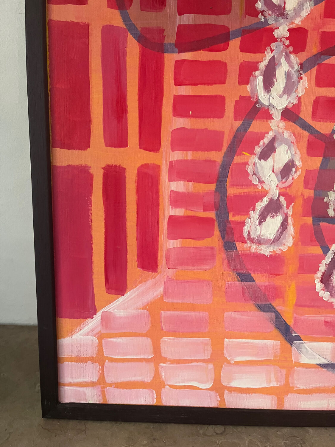 Abstract "Éclat" oil on canvas signed Baltran