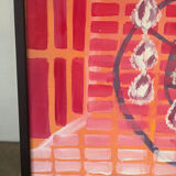 Abstract "Éclat" oil on canvas signed Baltran