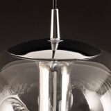 1 of 6 Large transparent glass pendant by Peill & Putzler, Germany, 1970s