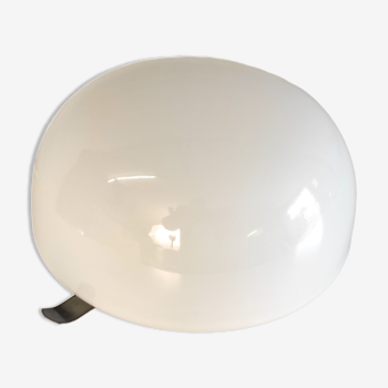 Plafonnier globe opaline blanc diam. 20 cm– années 60