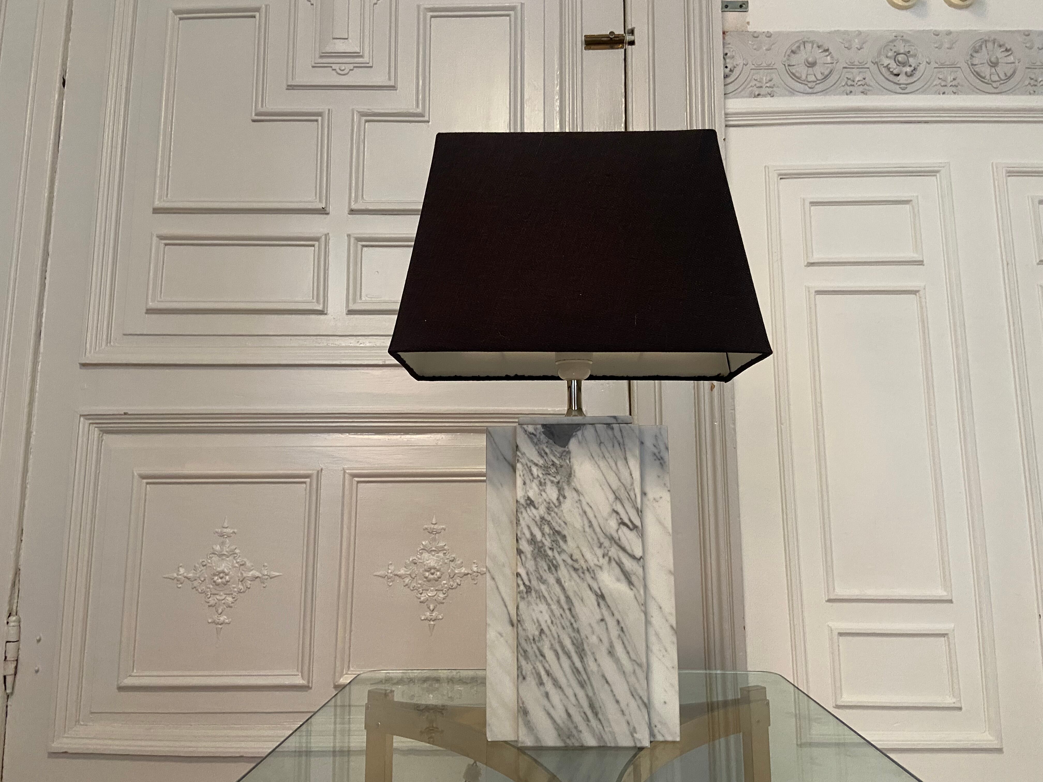 Marble bedside lamp, 1980s
