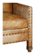 Two-seater leather canapé, hand-tanned, Edwardian style with studs.