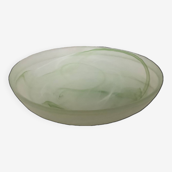 Baguier vide poche pâte de verre verte H