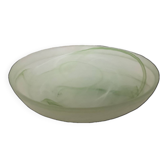 Baguier vide poche pâte de verre verte H