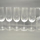 Set of 6 champagne flutes