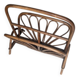 Woven wicker magazine rack