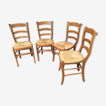 4 straw seating chairs