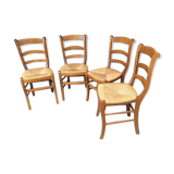 4 straw seating chairs