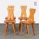 Suite de 4 chaises en bois à dossier zoomorphe, 1960