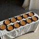 11 assiettes à dessert en grès liseré brun Sarreguemines