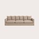 Large natural linen sofa — unique piece