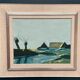 Swedish Oil on Canvas – “Farm by the Lake” by Bengt Hillgrund