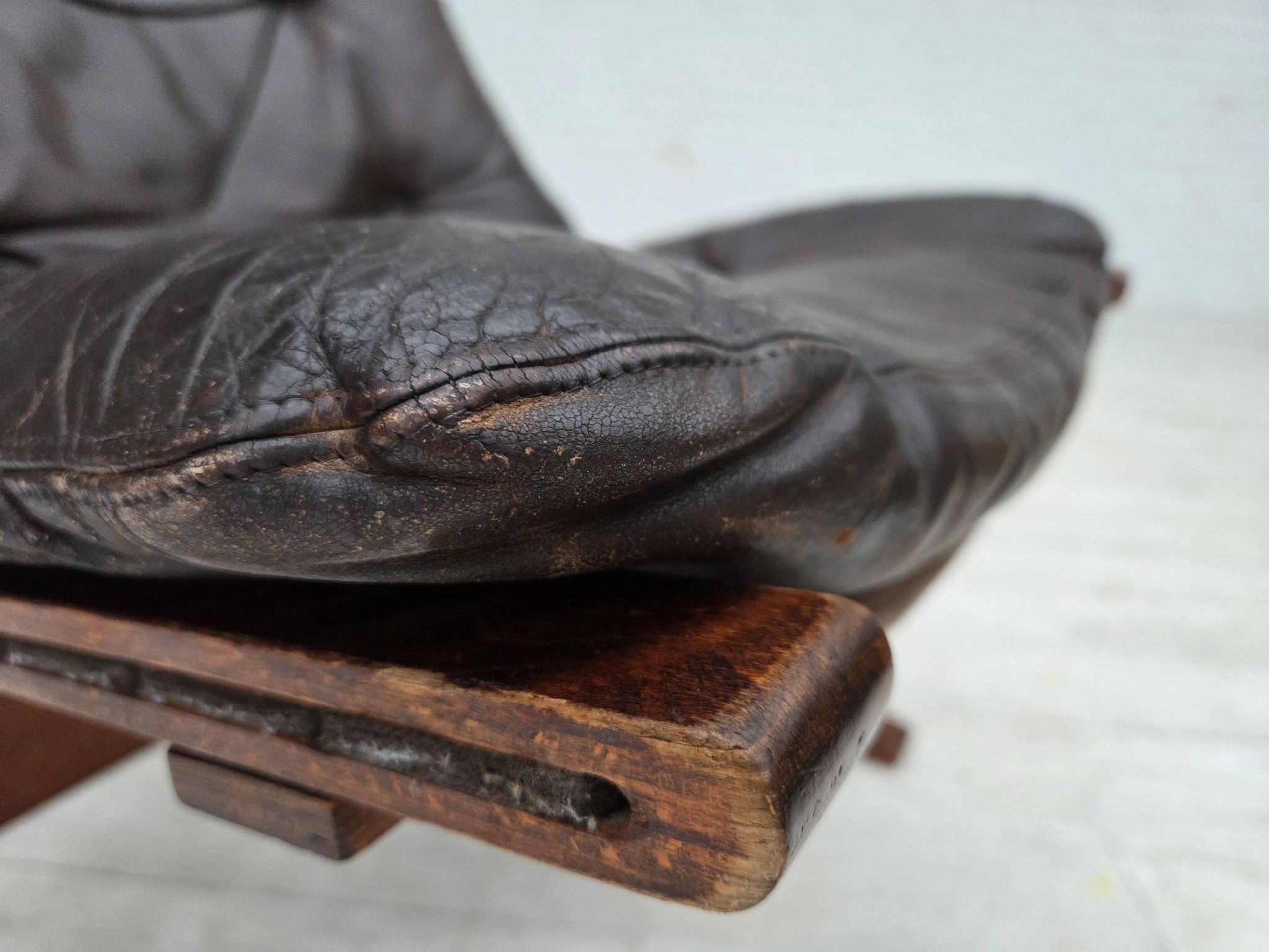 1970s, Norwegian design by Ingmar Relling, model "Siesta", leather.