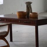 Mid-20th century mahogany writing desk by a Danish cabinetmaker, 1950s.