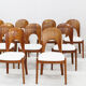 Vintage Danish dining chairs by Niels Koefoed solid teak, set of 10